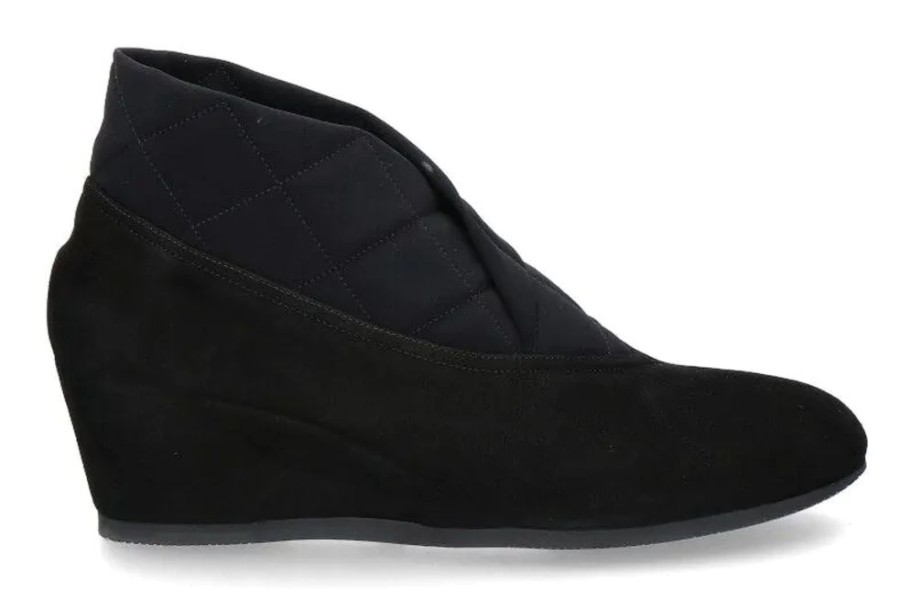 Damen Thierry Rabotin Keilschuhe | Thierry Rabotin Keilstiefelette Trillo Camoscio Nero (36U00Bd)