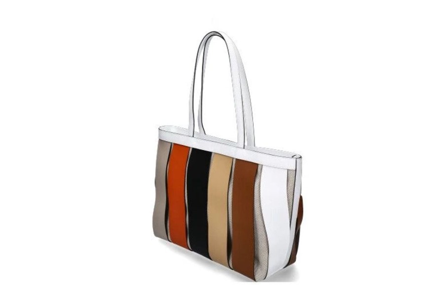 Damen Carol J. Taschen | Gianni Notaro Shopper 562 Bianco Multicolor