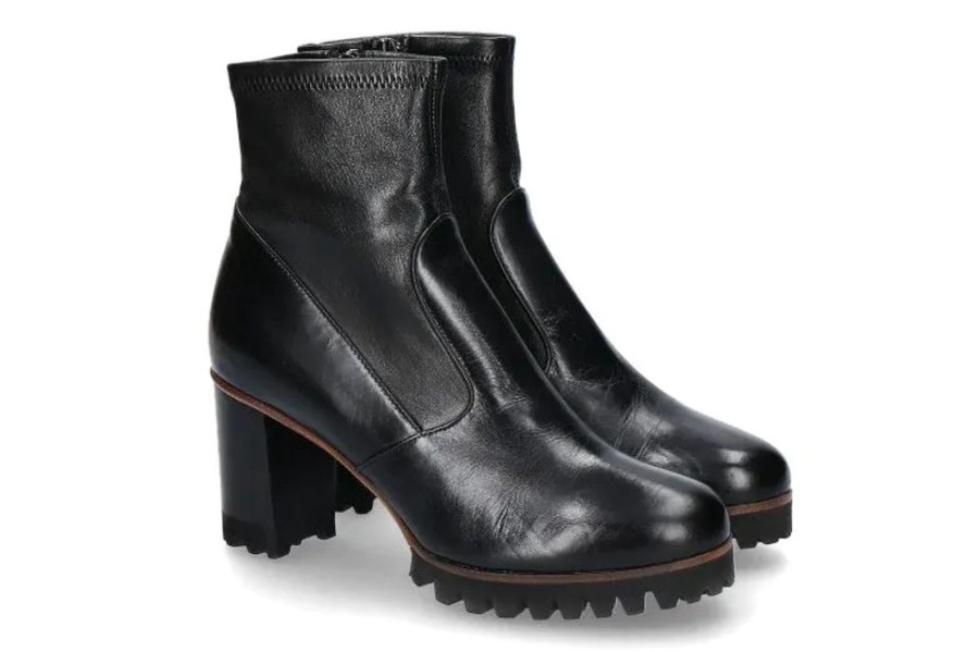 Damen Truman's Stiefeletten | Truman'S Stiefelette Vitello Nero Nappa Stretch (37U00Bd)