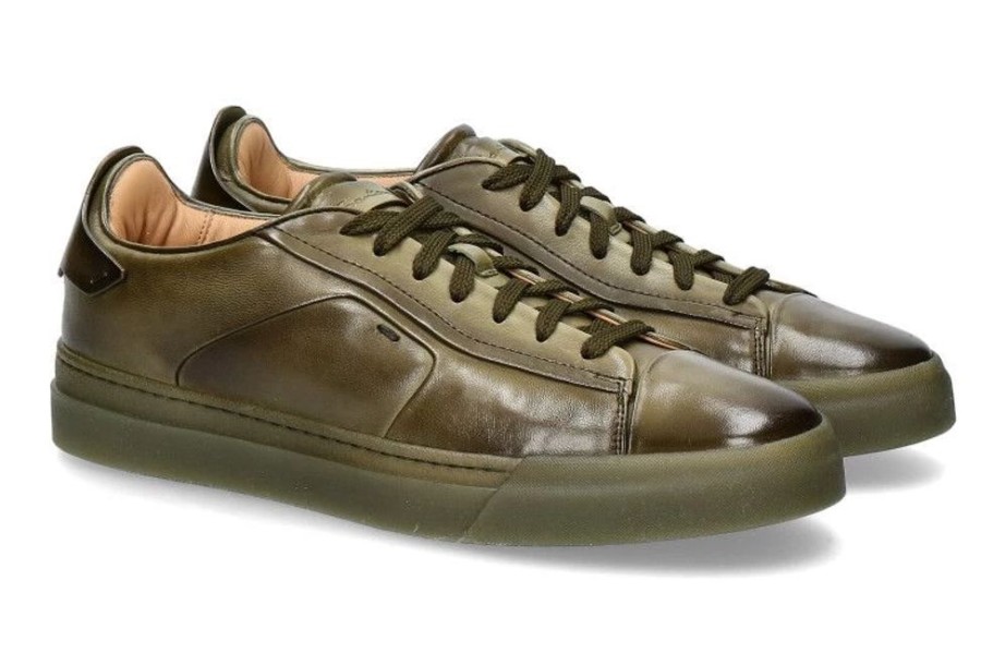 Herren Santoni Sneakers | Santoni Sneaker Nappa Green