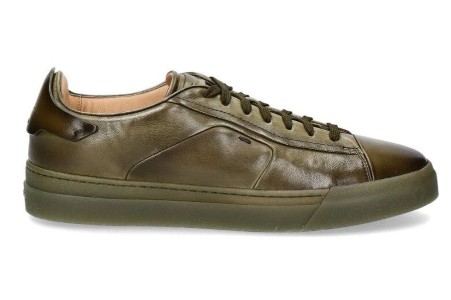 Herren Santoni Sneakers | Santoni Sneaker Nappa Green