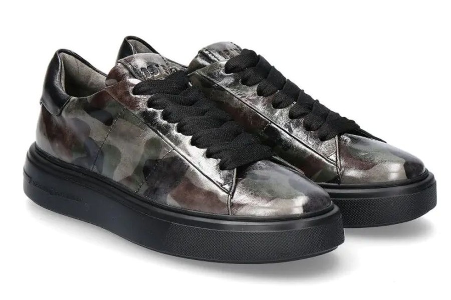 Damen Kennel und Schmenger Sneaker | Kennel & Schmenger Sneaker Camouflage Nappa Sage Schwarz