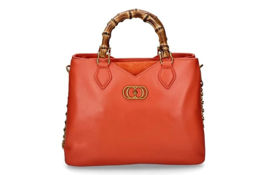 Damen La Carrie Taschen | La Carrie Henkeltasche Transition Bellows Leather Suede Orange