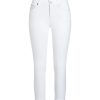 Damen Cambio Jeans | Cambio Jeans Tess Straight Short Pure White