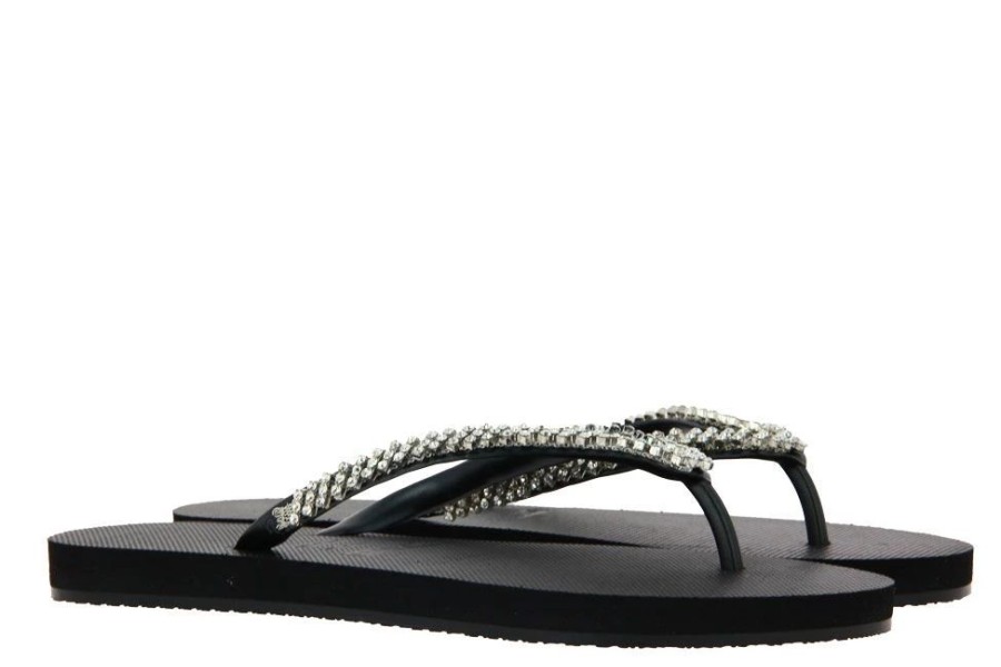 Damen Uzurii Pantoletten | Uzurii Flip Flop White Classic Black (37-38)