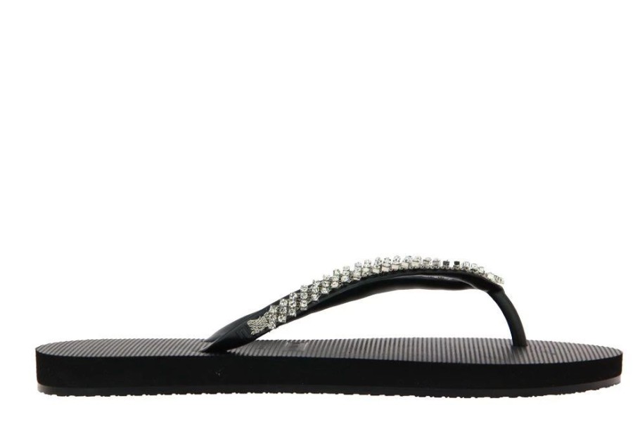 Damen Uzurii Pantoletten | Uzurii Flip Flop White Classic Black (37-38)