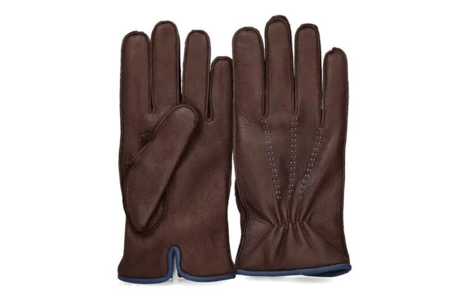 Herren Restelli Handschuhe | Restelli Herren- Handschuhe Marrone Cervo- Braun