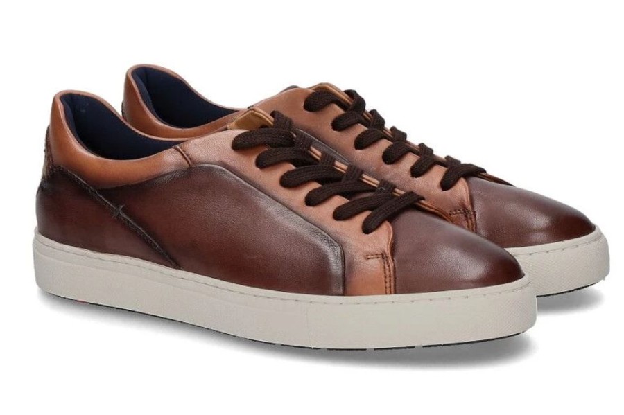 Herren Lloyd Sneakers | Lloyd Sneaker Marlon Crema Calf T.D.Moro Brandy