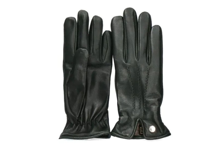 Damen Restelli Handschuhe | Restelli Damen-Lederhandschuhe Verde Nappa 55- Dunkelgru00Fcn