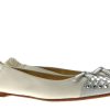 Damen ScarpaRossa Ballerinas | Scarparossa Ballerina Camoscio Bianco Alaska Bianco Crystal (37 )