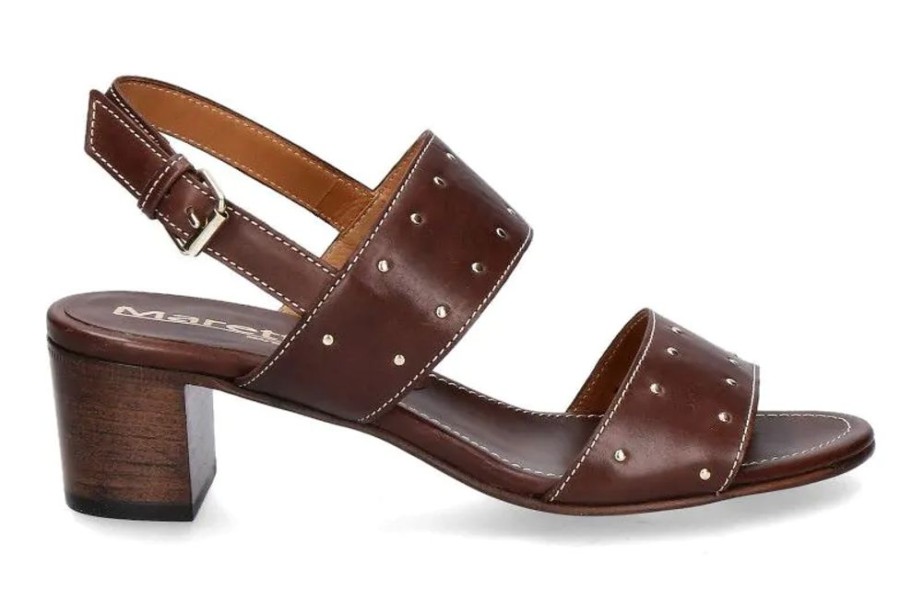 Damen Maretto Sandalen | Maretto Sandalette Leather Marron (38)