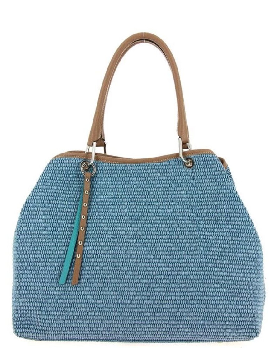 Damen Carol J. Taschen | Carol J. Beuteltasche Rafia Dollaro Cielo Ecru