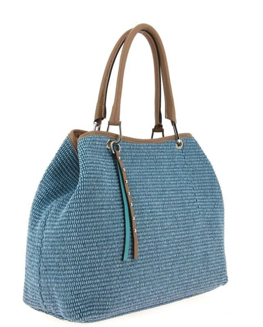 Damen Carol J. Taschen | Carol J. Beuteltasche Rafia Dollaro Cielo Ecru