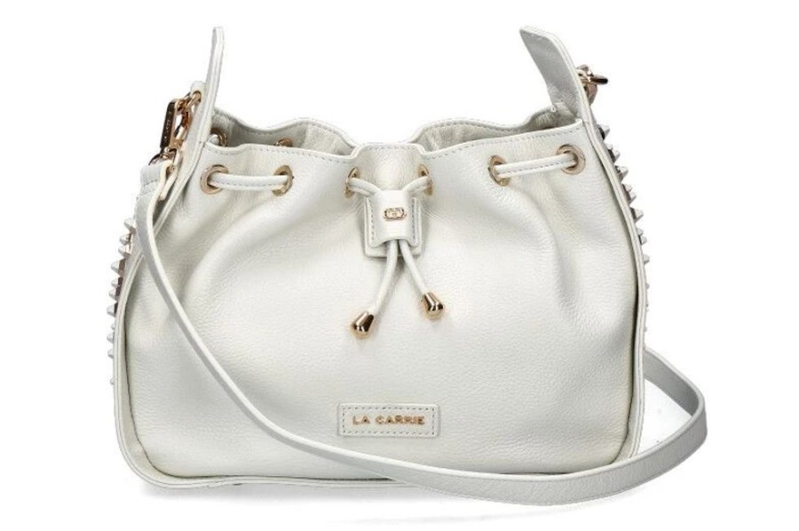 Damen La Carrie Taschen | La Carrie Beuteltasche Tumbled Leather White