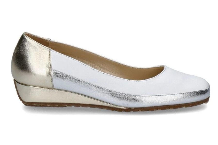 Damen Bagnoli Slipper | Bagnoli Slipper Nappa Bianco Silver Oro (37U00Bd)