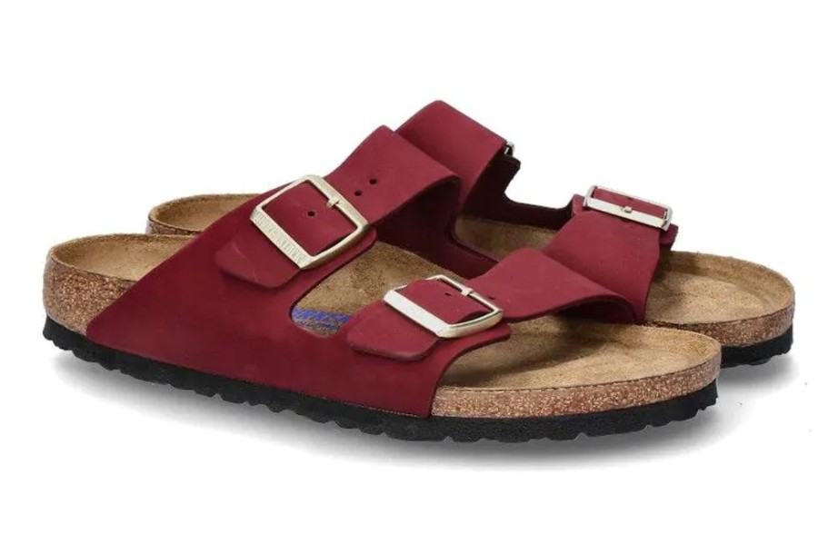 Damen Birkenstock Sandalen | Birkenstock Sandale Arizona Schmal Maroon