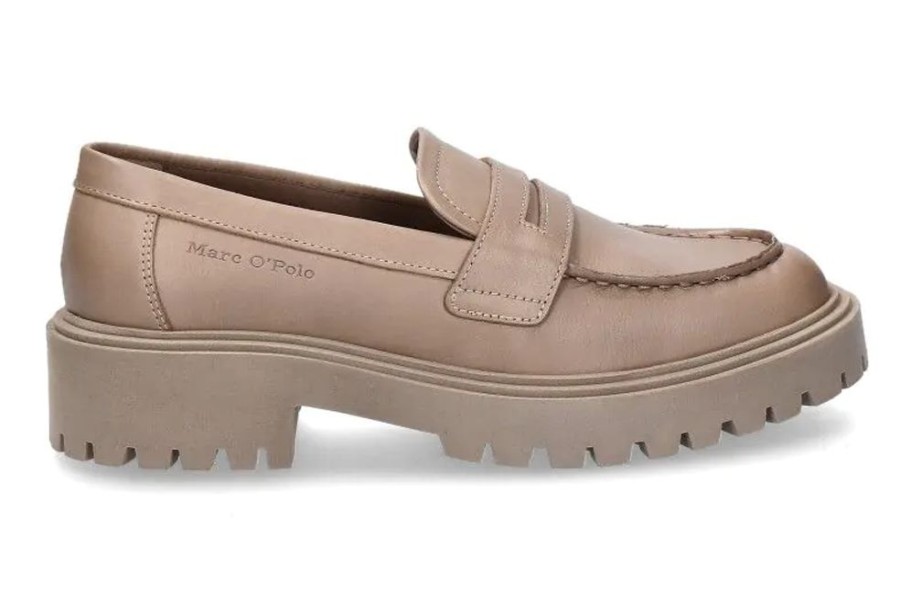 Damen Marc O'Polo Schnurschuhe | Marc O' Polo Loafer Taupe