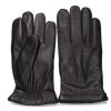 Herren Restelli Handschuhe | Restelli Herren- Handschuhe Nero Havana- Hirschleder/ Schwarz