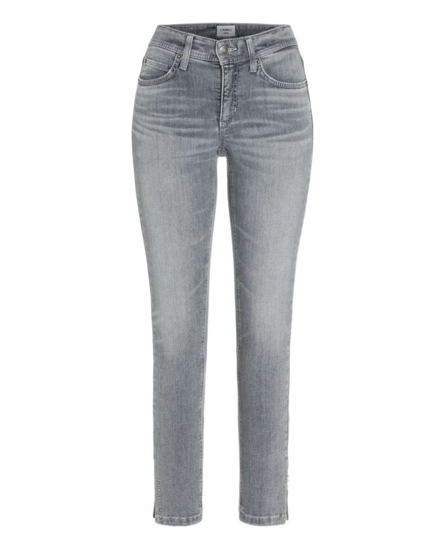 Damen Cambio Jeans | Cambio Jeans Parla Ancle Cut Easy Grey Medium