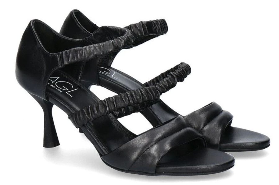 Damen AGL Attilio Giusti Leombruni Sandalen | Attilio Giusti Leombruni Sandalette Nappa Nero