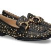 Damen Alma en pena Slipper | Alma En Pena Loafer 175 Black Golden Dots- Schwarz/ Gold