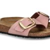 Damen Birkenstock Pantoletten | Birkenstock Pantolette Madrid Big Buckle Schmal Old Rose