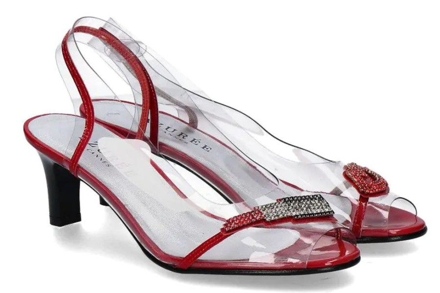 Damen Azuru00e9e Cannes Sandalen | Azuree Cannes Sandale Netish 77C Vernis Rouge (40U00Bd)