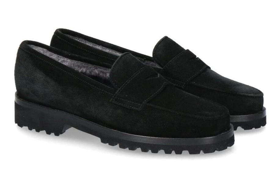 Damen Unu00fctzer Warmfutter | Unu00Fctzer Slipper Gefu00Fcttert Velour Nero