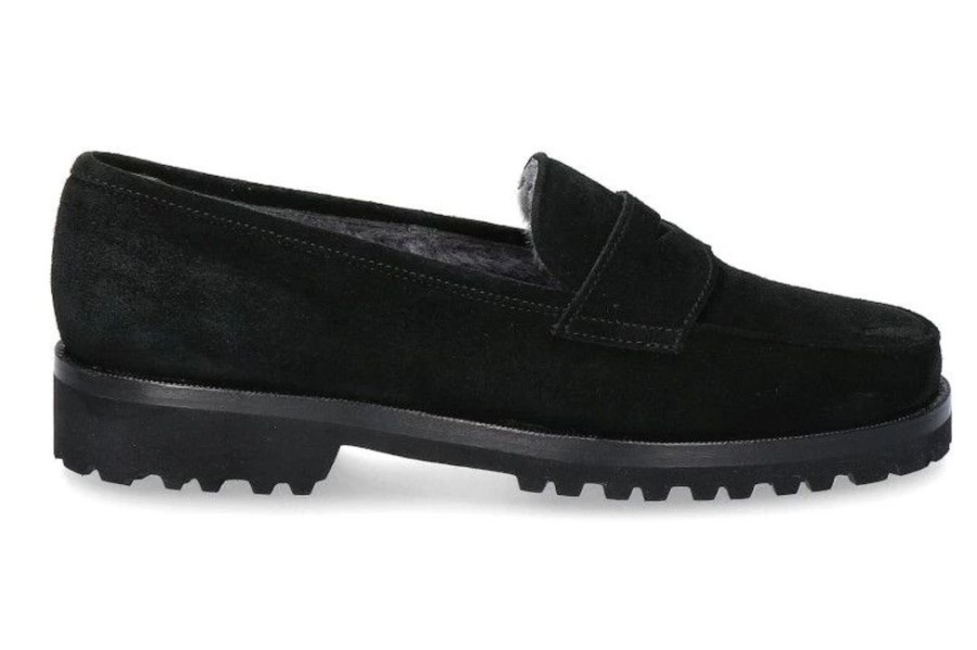 Damen Unu00fctzer Warmfutter | Unu00Fctzer Slipper Gefu00Fcttert Velour Nero