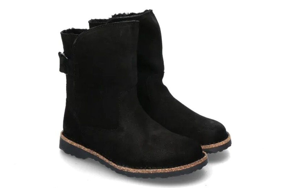 Damen Birkenstock Stiefeletten | Birkenstock Damen-Boots Gefu00Fcttert Uppsala Shearling Schmal- Black