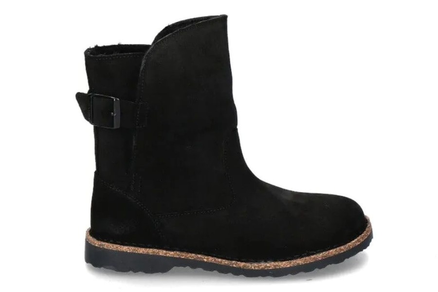 Damen Birkenstock Stiefeletten | Birkenstock Damen-Boots Gefu00Fcttert Uppsala Shearling Schmal- Black