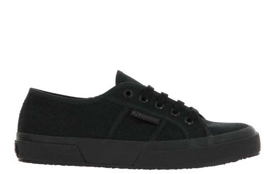 Damen Superga Schnurschuhe | Superga Sneaker 2750 Cotu Total Black