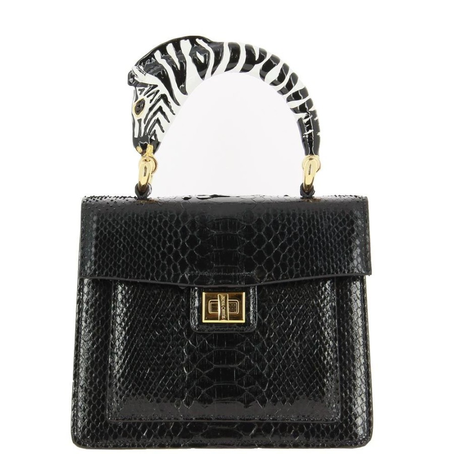 Damen Silvano Biagini Taschen | Silvano Biagini Tasche Melissa Nero Pitone Zebra