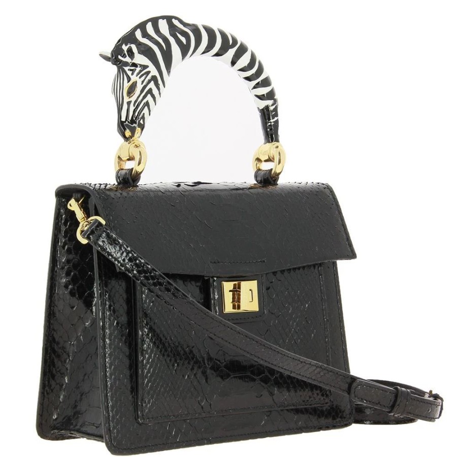 Damen Silvano Biagini Taschen | Silvano Biagini Tasche Melissa Nero Pitone Zebra