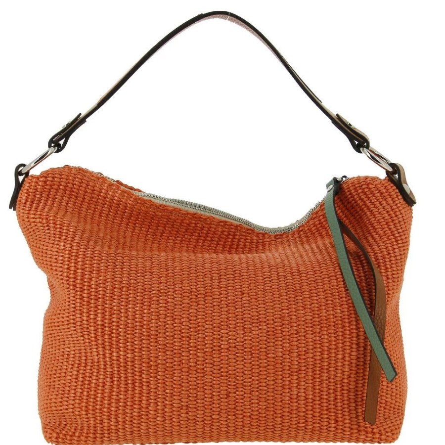 Damen Carol J. Taschen | Carol J. Tasche By Gianni Notaro Rafia Dollaro Orange Cuoio 914