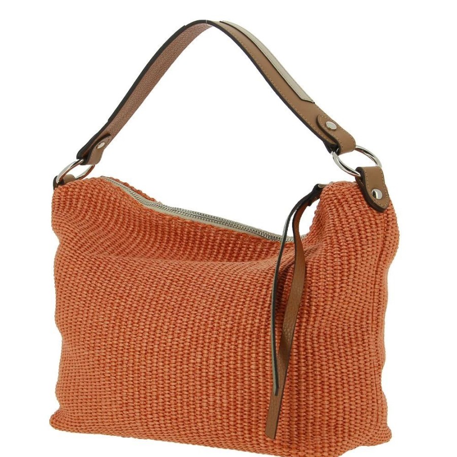 Damen Carol J. Taschen | Carol J. Tasche By Gianni Notaro Rafia Dollaro Orange Cuoio 914