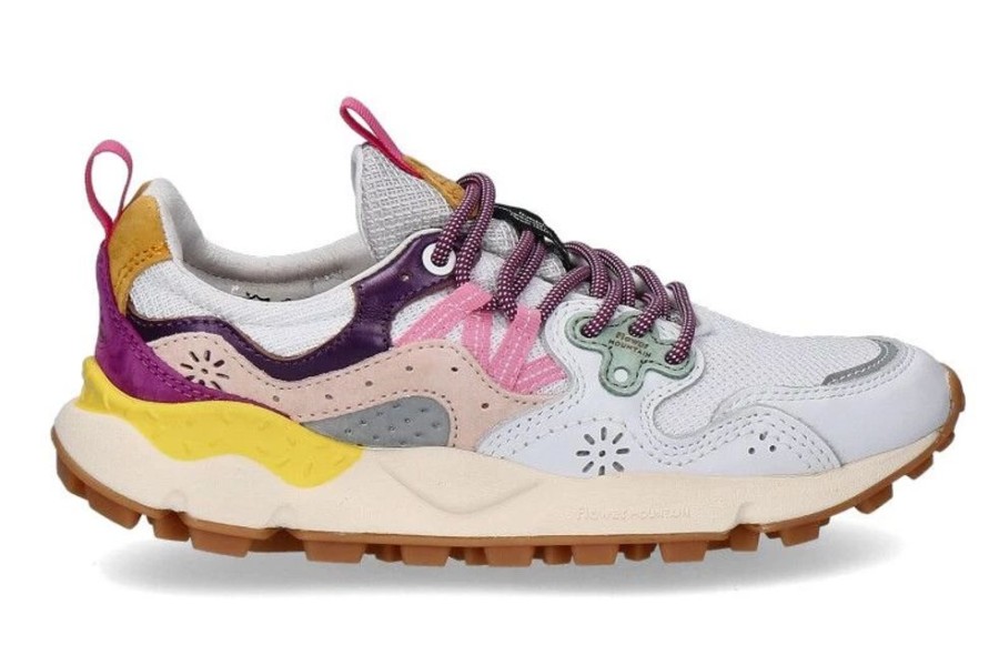 Damen Flower Mountain Sneaker | Flower Mountain Sneaker Yamano 3 Woman Suede Mesh White Pastell Multi