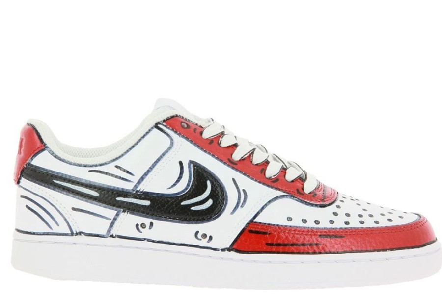 Herren Ballo Da Sola Sneakers | Nike By Ballodasola Sneaker Court Vision Low Red Cartoons