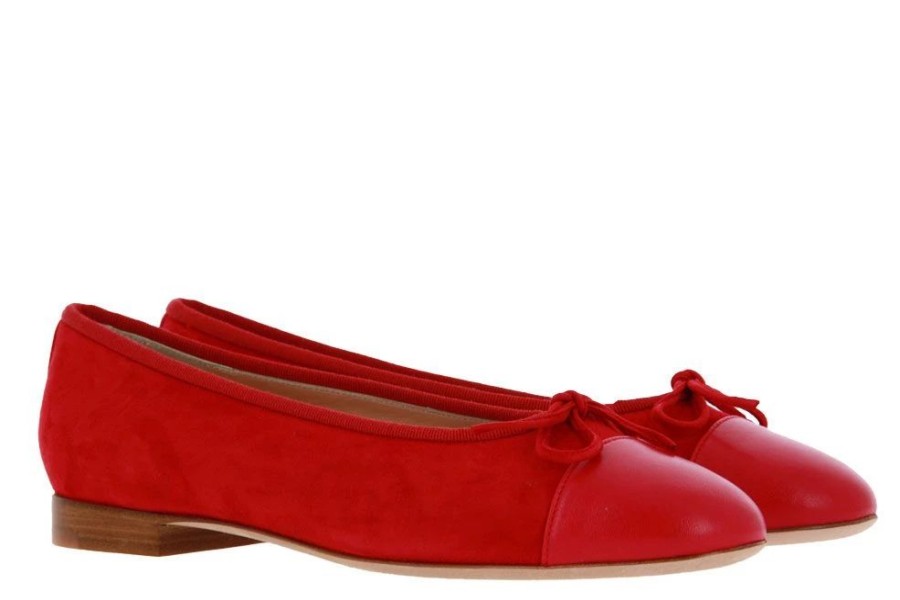 Damen Unu00fctzer Ballerinas | Unu00Fctzer Ballerina Camoscio Donna Pelle Rosso (37U00Bd)