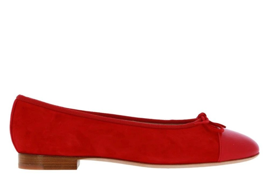 Damen Unu00fctzer Ballerinas | Unu00Fctzer Ballerina Camoscio Donna Pelle Rosso (37U00Bd)