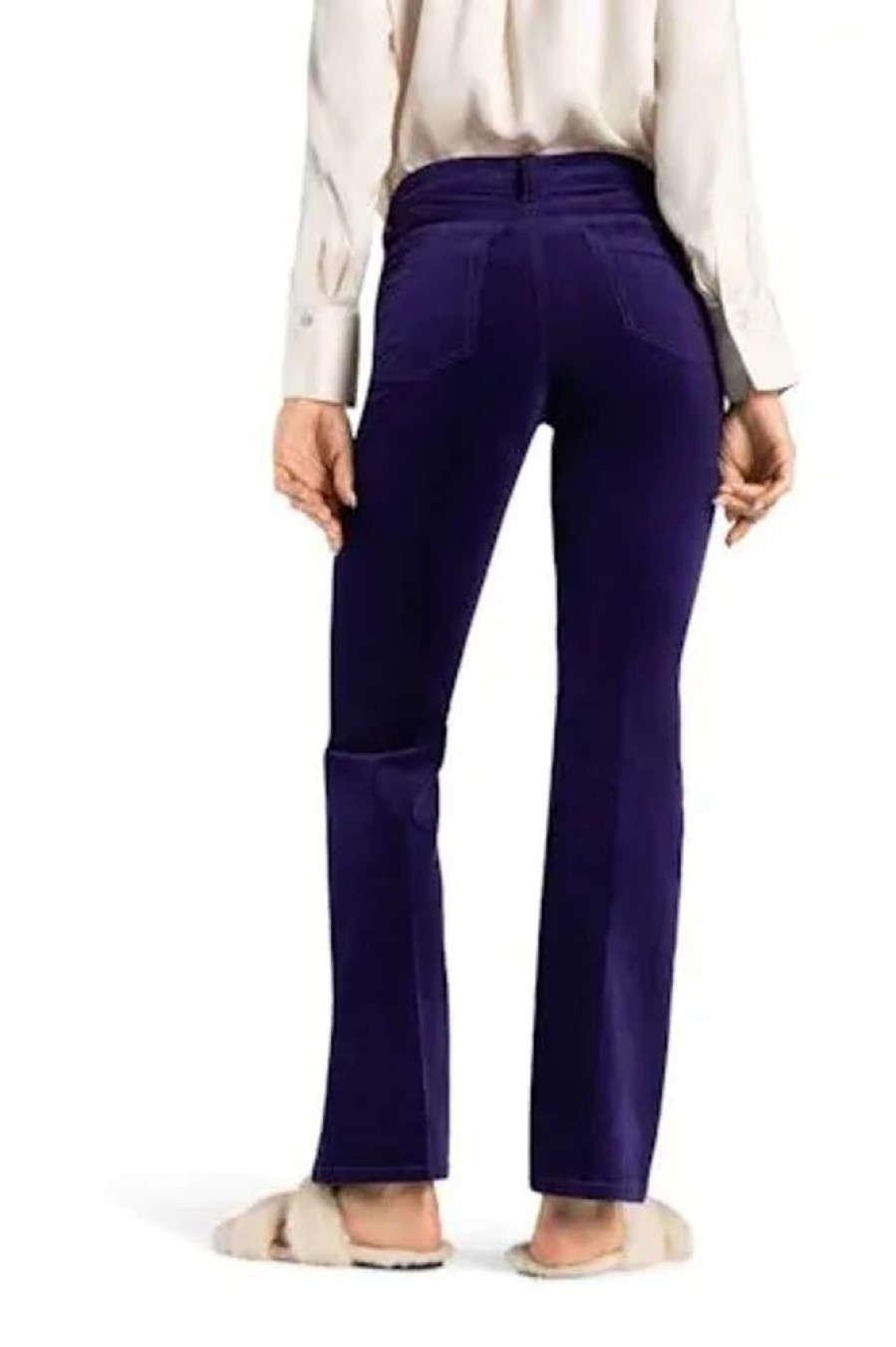 Damen Cambio Hosen | Cambio Hose Paris Flared Velvet Superstretch -Pure Purple