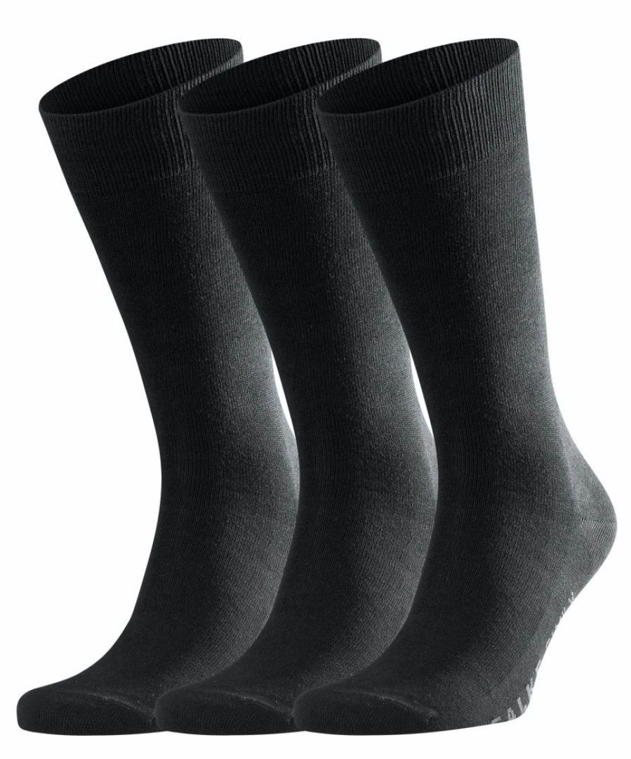 Damen Falke Socken | Falke Family 3-Pack Damen Socken Black