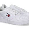 Herren Tommy Hilfiger Sneakers | Tommy Hilfiger Herren-Sneaker Basket Retro White- Weiss