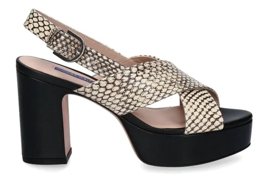 Damen Stuart Weitzman Plateauschuhe | Stuart Weitzman Sandale Jerry Bambina Outlined Snake (39)