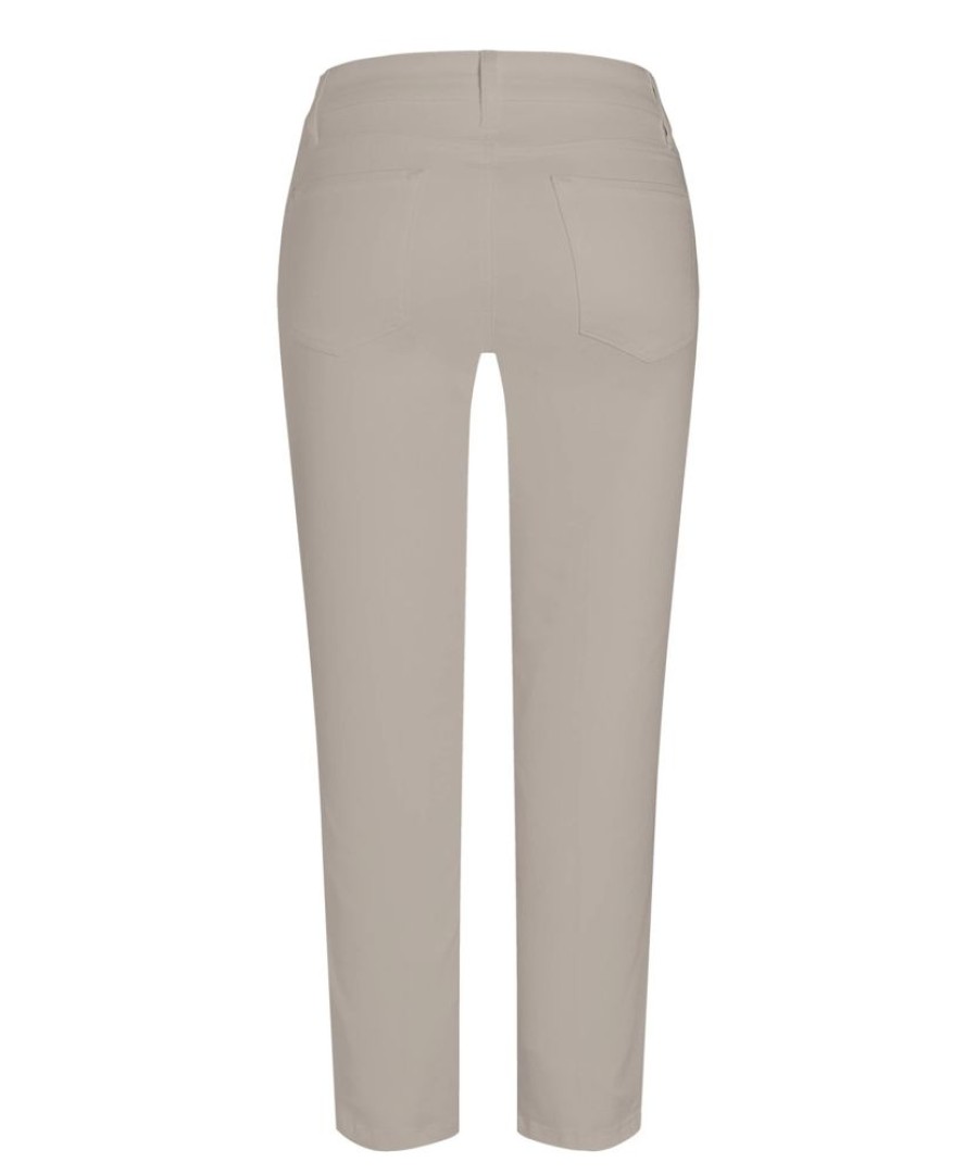 Damen Cambio Hosen | Cambio Stoffhose Paris Straight Short Light Sand