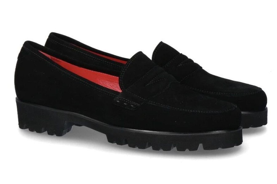 Damen Pas de rouge Slipper | Pas De Rouge Slipper Marta Camoscio Nero (39)