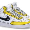 Herren Ballo Da Sola Sneakers | Nike By Ballodasola Sneaker Mid Customized Cartoon Yellow