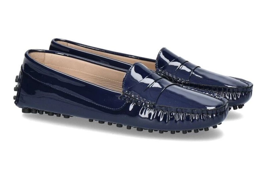 Damen ScarpaRossa Mokassin | Scarparossa Slipper Gomera Vernice Blu