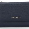 Damen Coccinelle Geldb?Rsen | Coccinelle Portemonnaie Metallic Soft Mirtillo