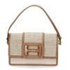 Damen Hogan Taschen | Hogan Umhu00E4Ngetasche Tracolla Rett Rafia Beige